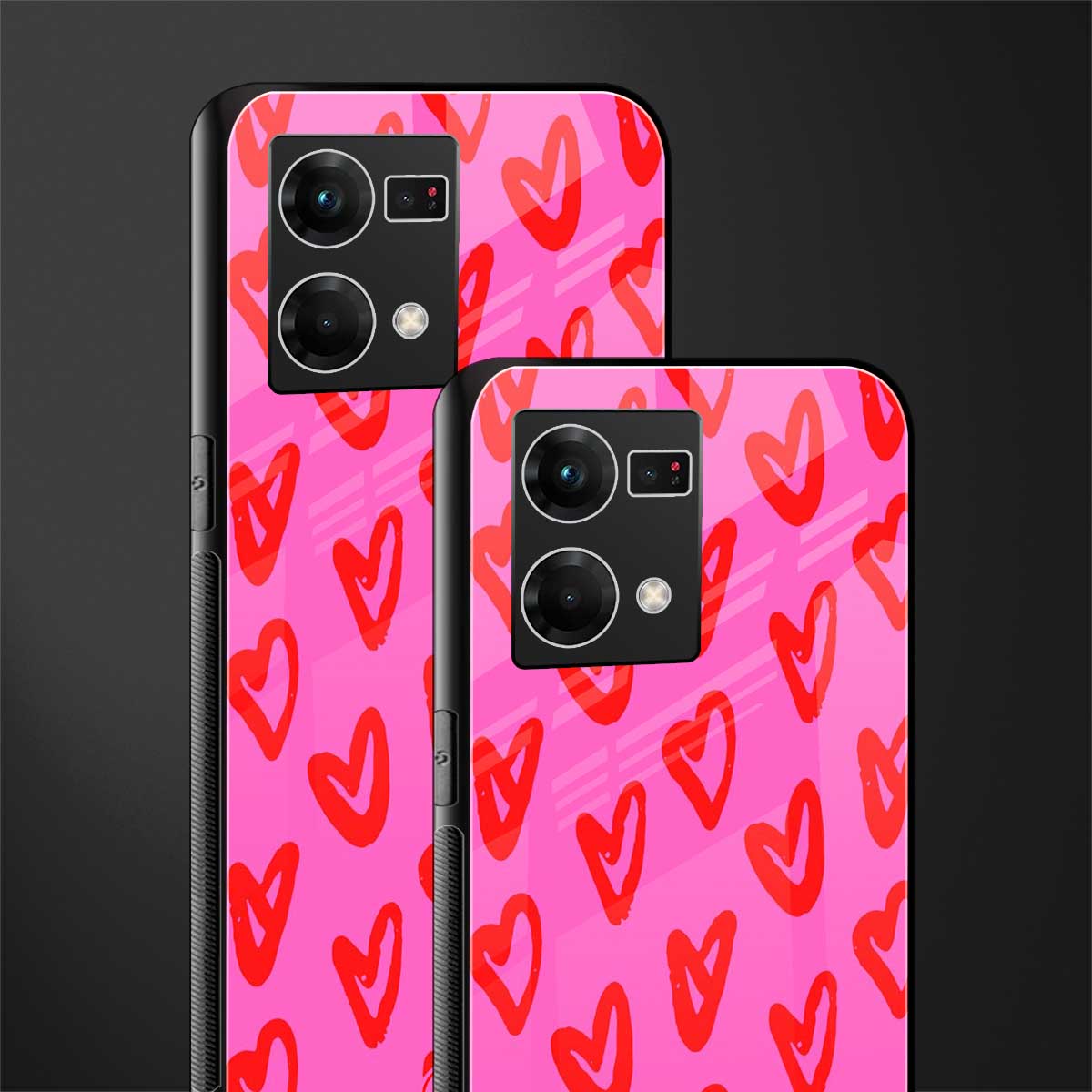 hot pink soul back phone cover | glass case for oppo f21 pro 4g