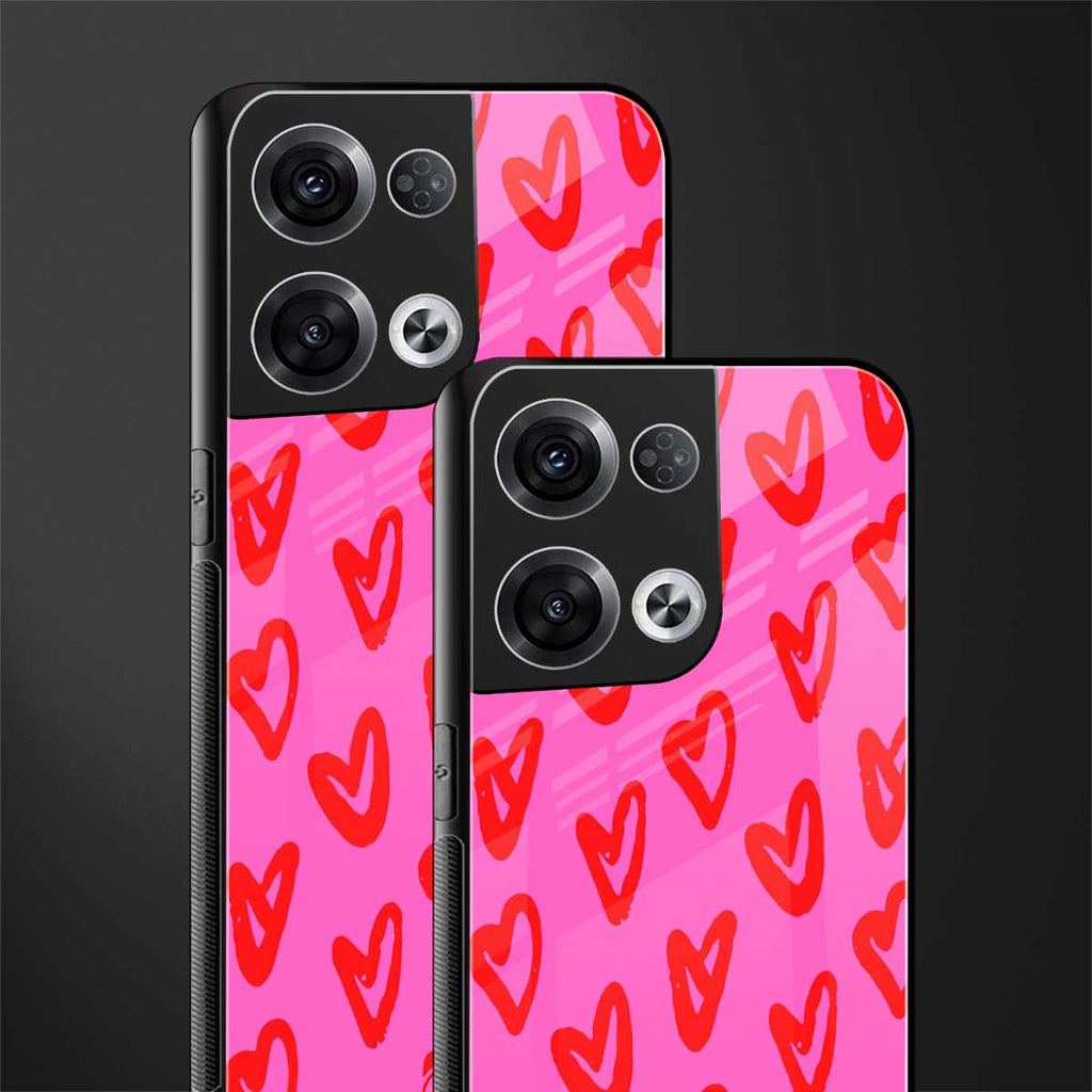 hot pink soul back phone cover | glass case for oppo reno 8