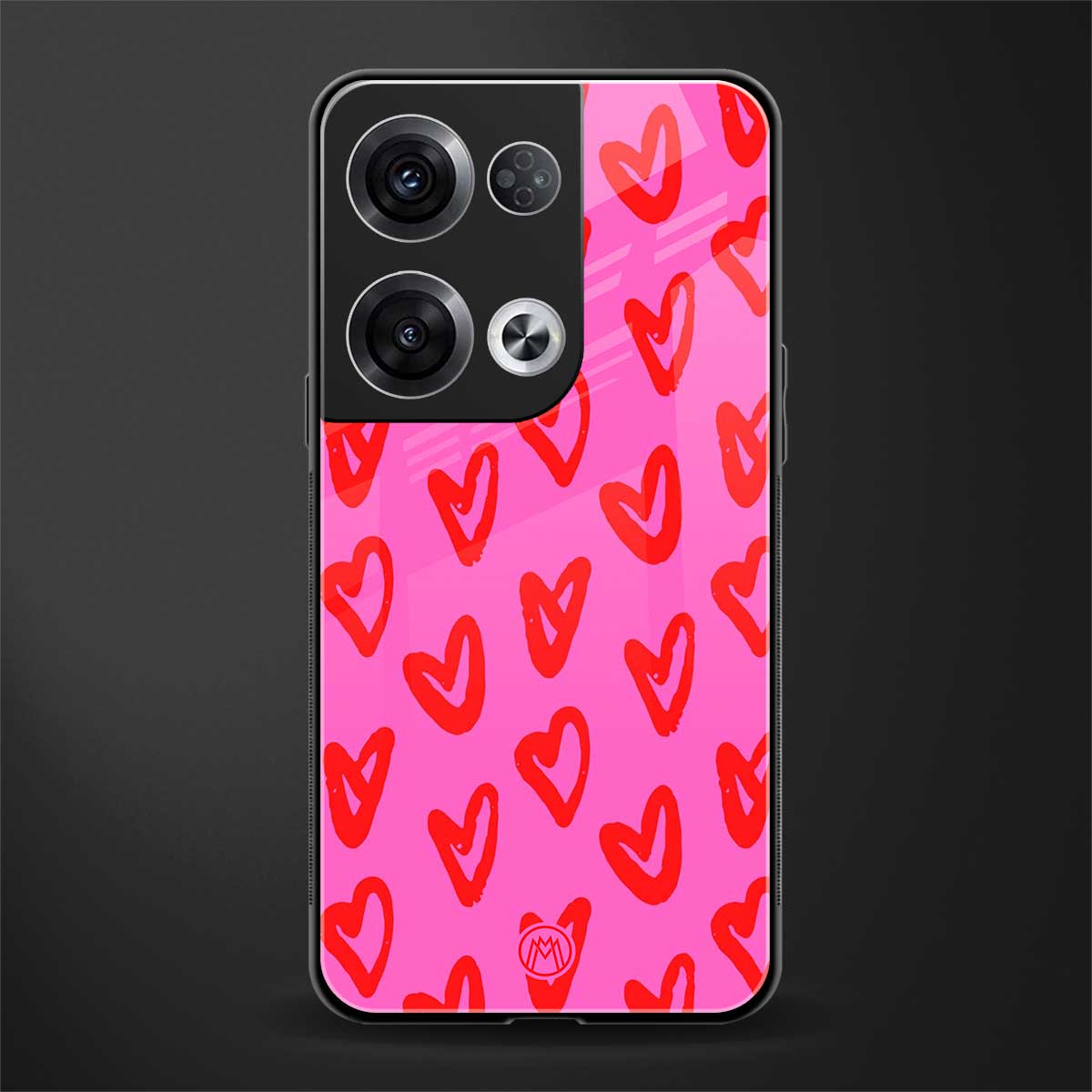 hot pink soul back phone cover | glass case for oppo reno 8