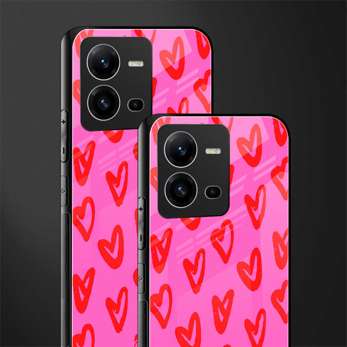 hot pink soul back phone cover | glass case for vivo v25-5g