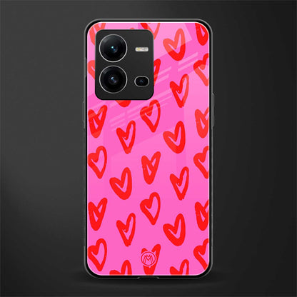 hot pink soul back phone cover | glass case for vivo v25-5g