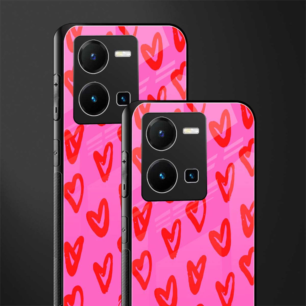 hot pink soul back phone cover | glass case for vivo y35 4g