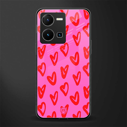 hot pink soul back phone cover | glass case for vivo y35 4g