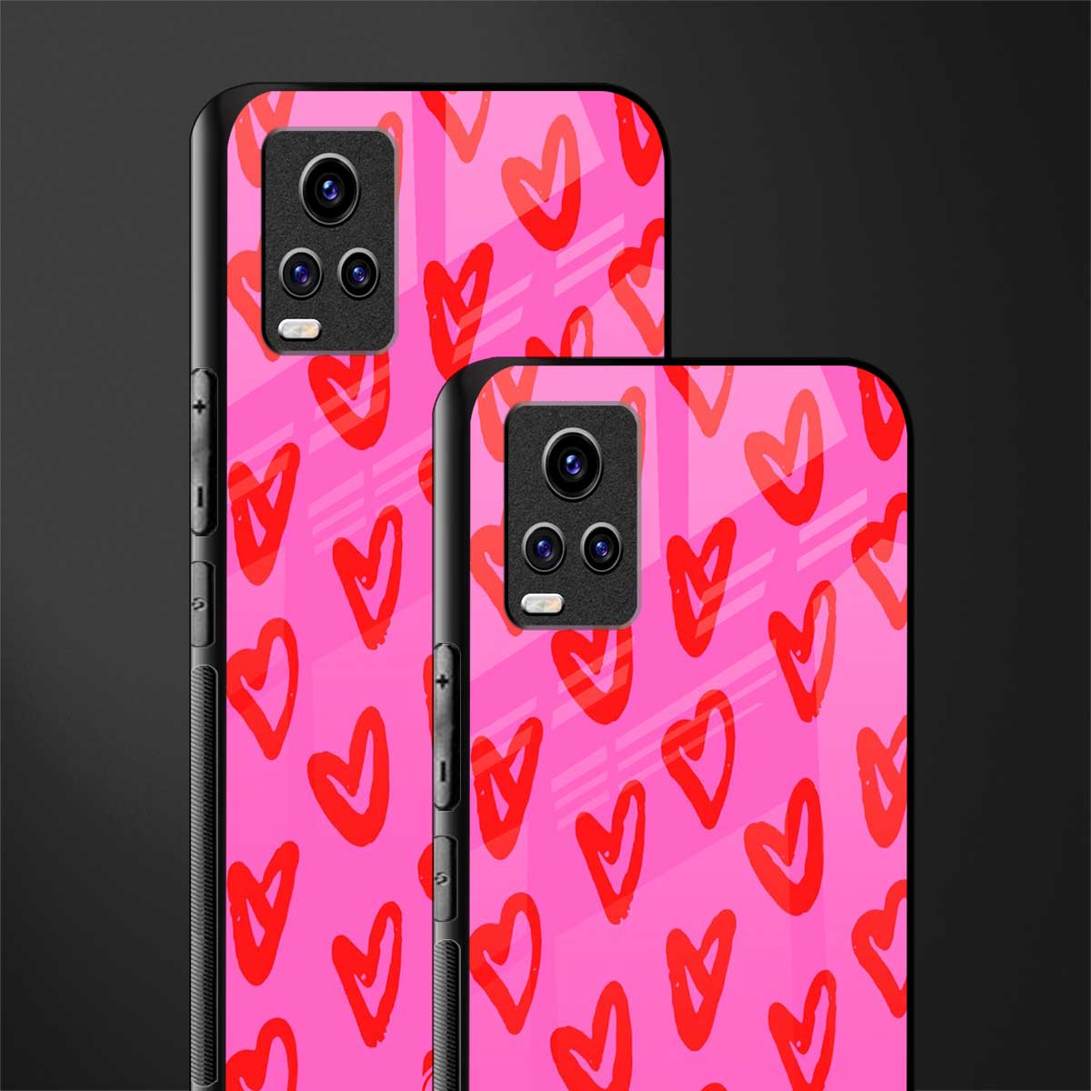 hot pink soul back phone cover | glass case for vivo v21e 4g