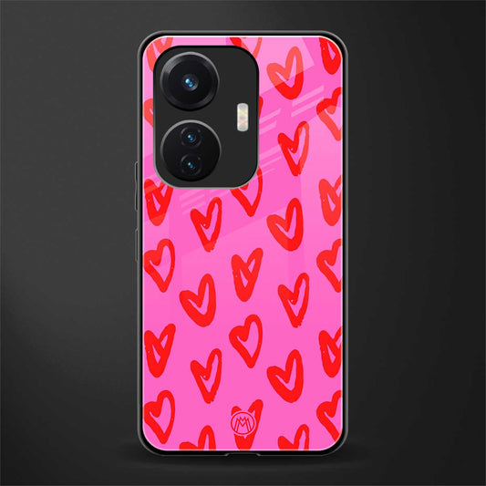 hot pink soul back phone cover | glass case for vivo t1 44w 4g