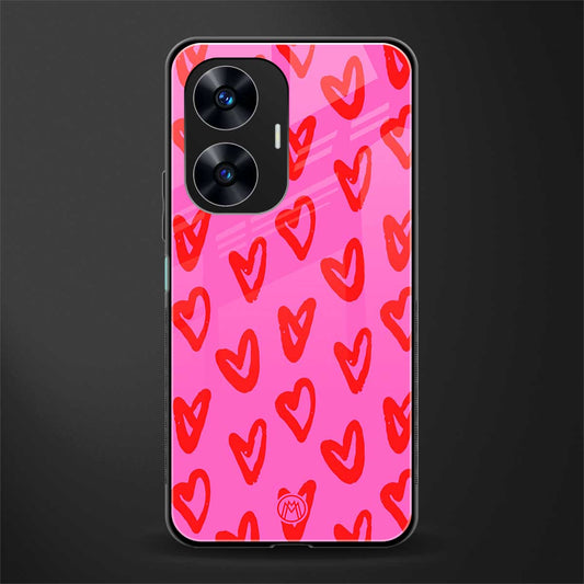 hot pink soul back phone cover | glass case for realme c55
