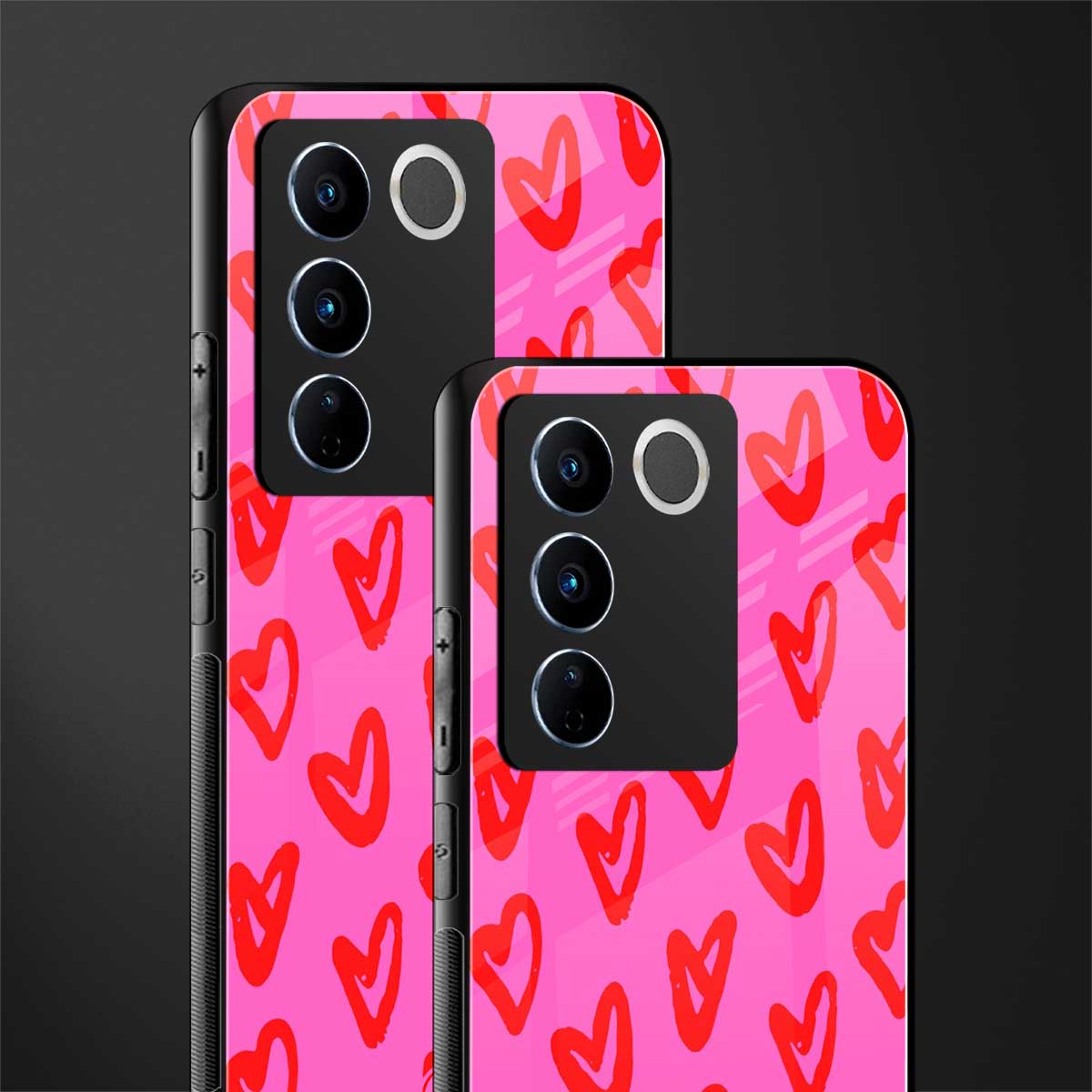 hot pink soul back phone cover | glass case for vivo v27 pro 5g