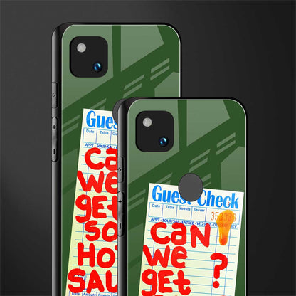 hot sauce back phone cover | glass case for google pixel 4a 4g