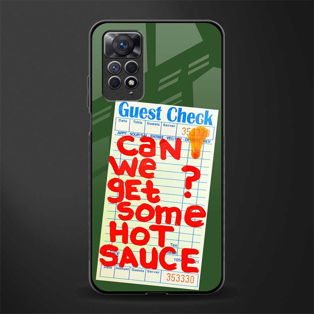 hot sauce back phone cover | glass case for redmi note 11 pro plus 4g/5g