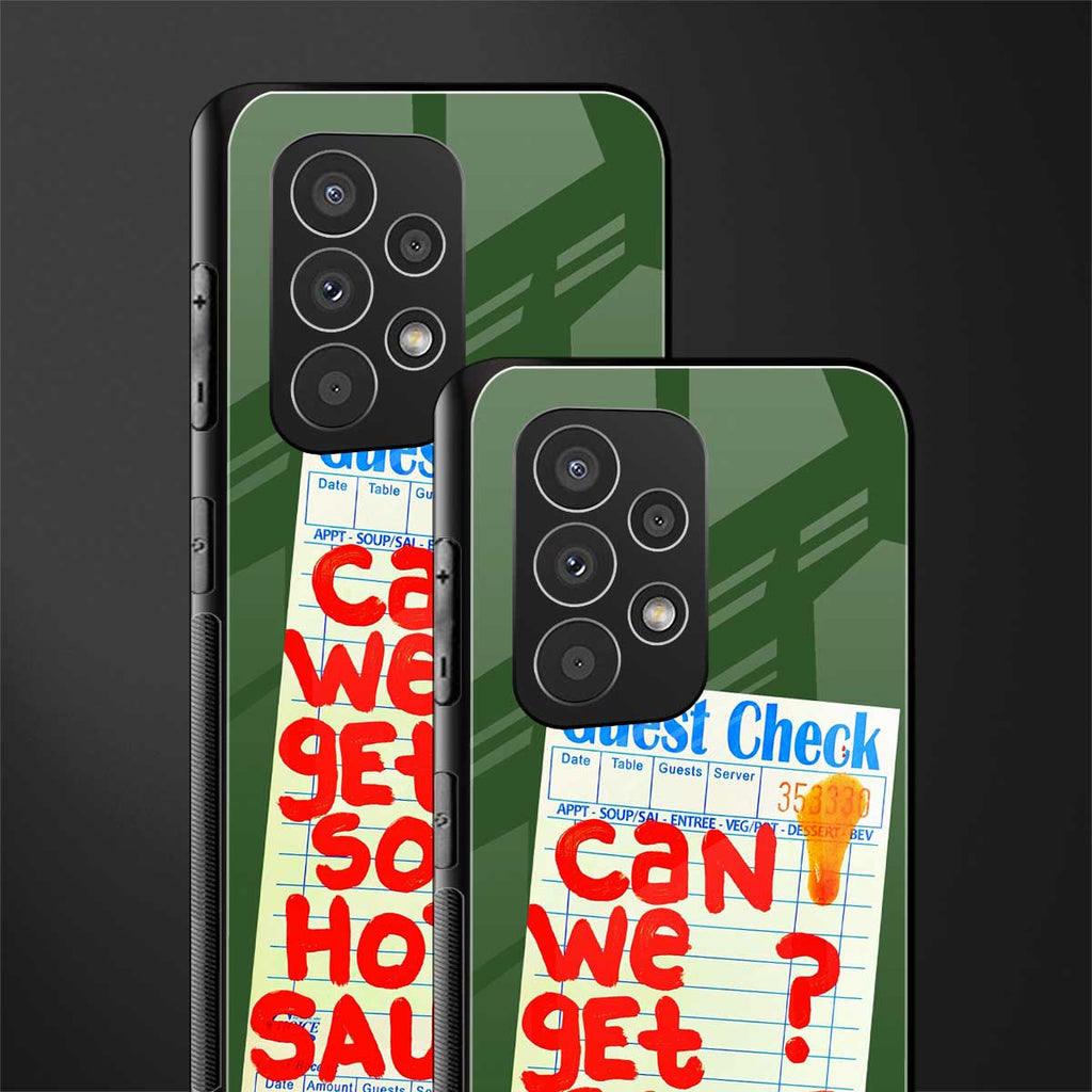 hot sauce back phone cover | glass case for samsung galaxy a73 5g