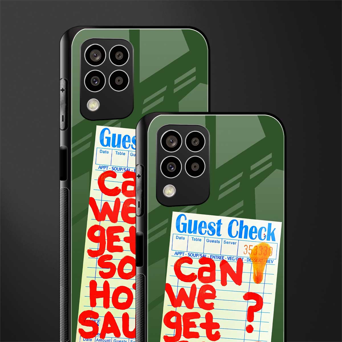 hot sauce back phone cover | glass case for samsung galaxy m33 5g