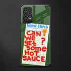 hot sauce back phone cover | glass case for samsung galaxy a13 4g
