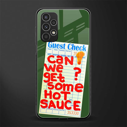 hot sauce back phone cover | glass case for samsung galaxy a13 4g