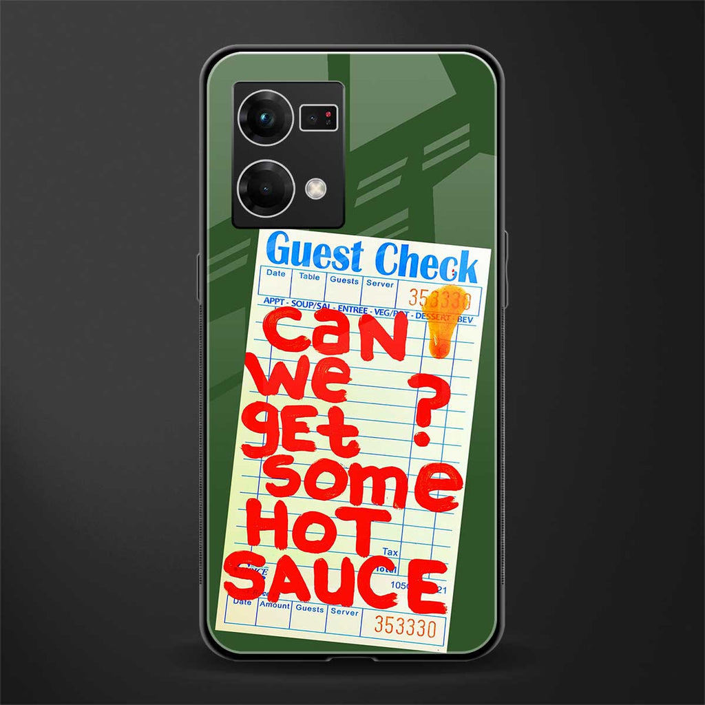 hot sauce back phone cover | glass case for oppo f21 pro 4g