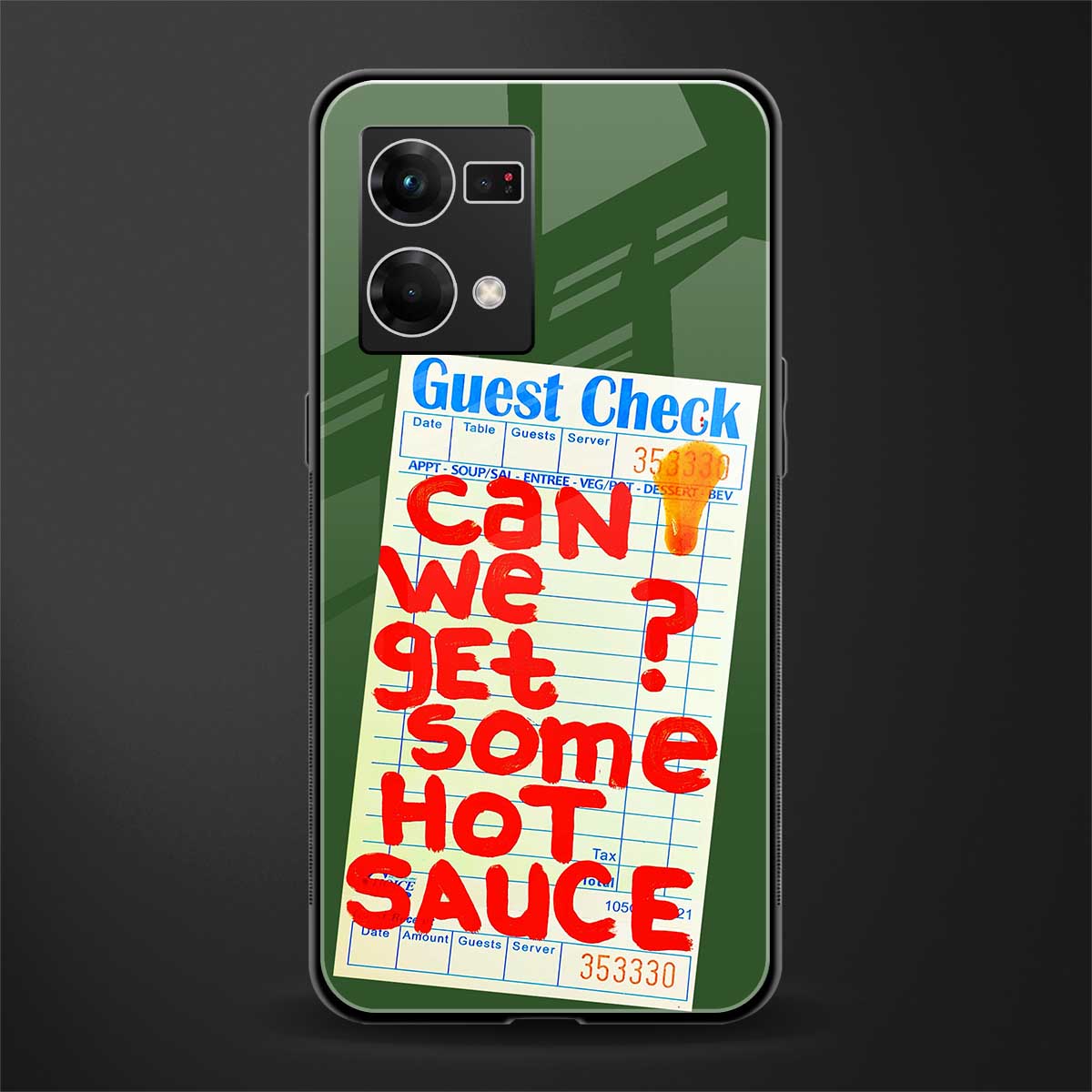 hot sauce back phone cover | glass case for oppo f21 pro 4g