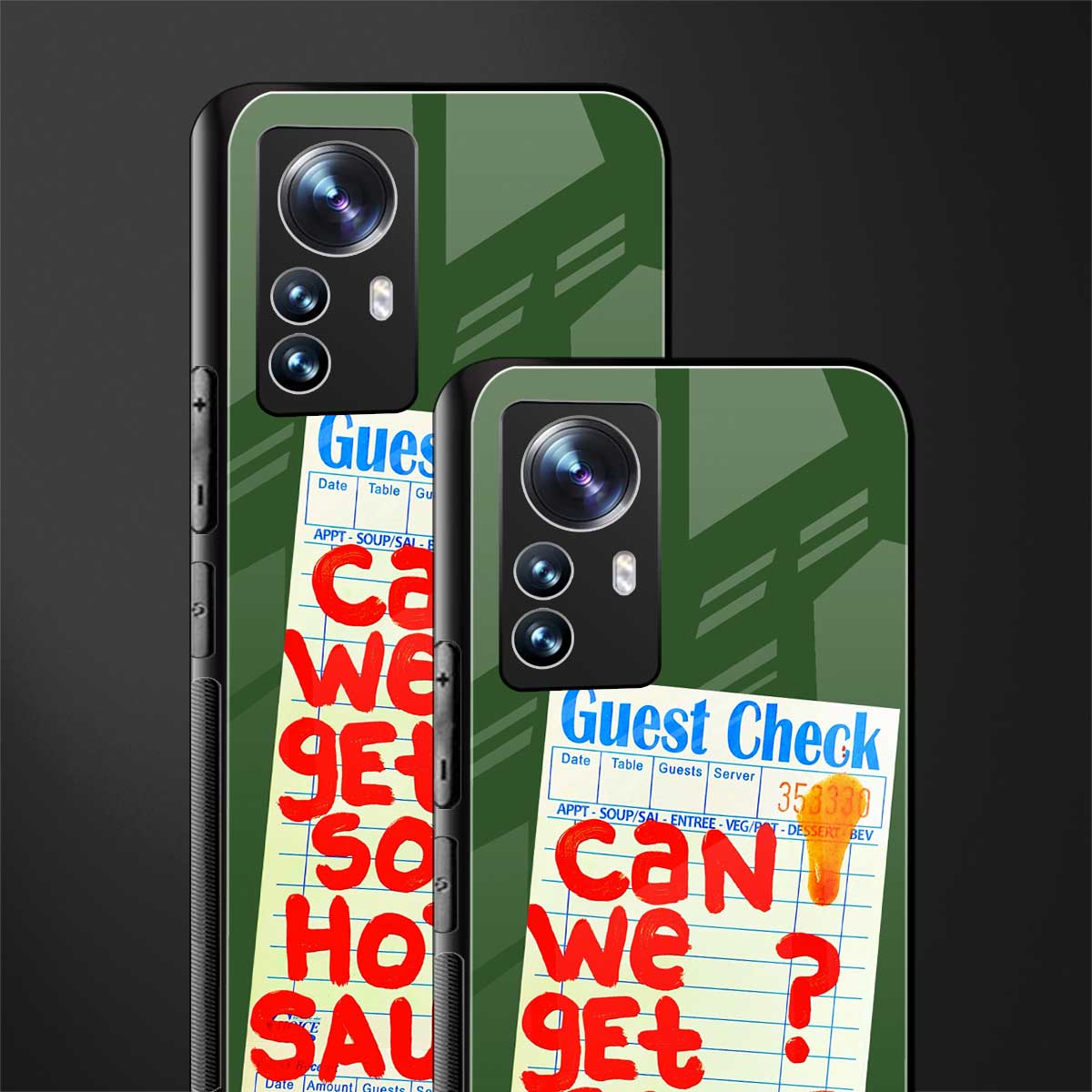 hot sauce back phone cover | glass case for xiaomi 12 pro