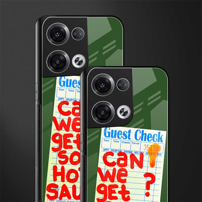 hot sauce back phone cover | glass case for oppo reno 8