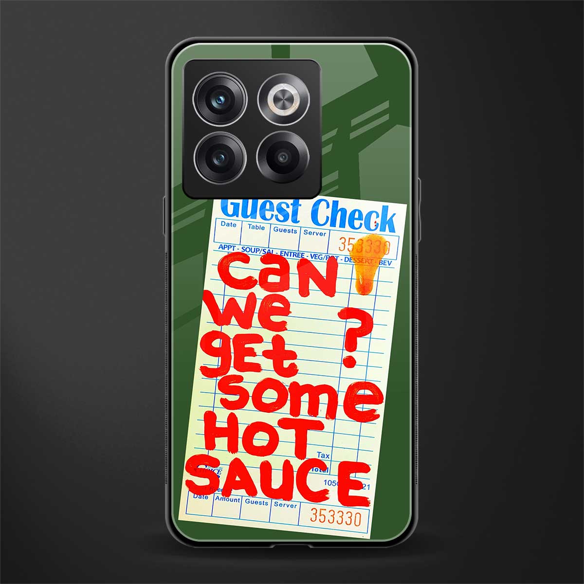 hot sauce back phone cover | glass case for oneplus 10t