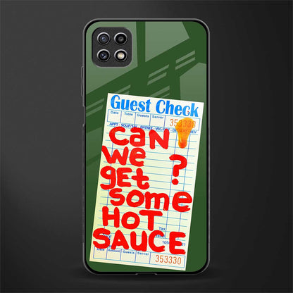 hot sauce back phone cover | glass case for samsung galaxy f42