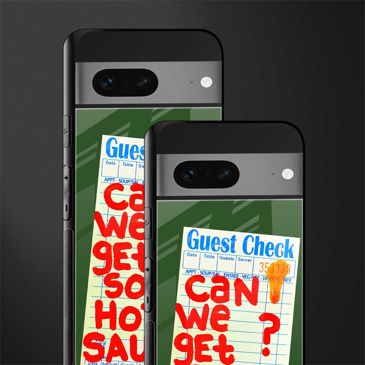 hot sauce back phone cover | glass case for google pixel 7