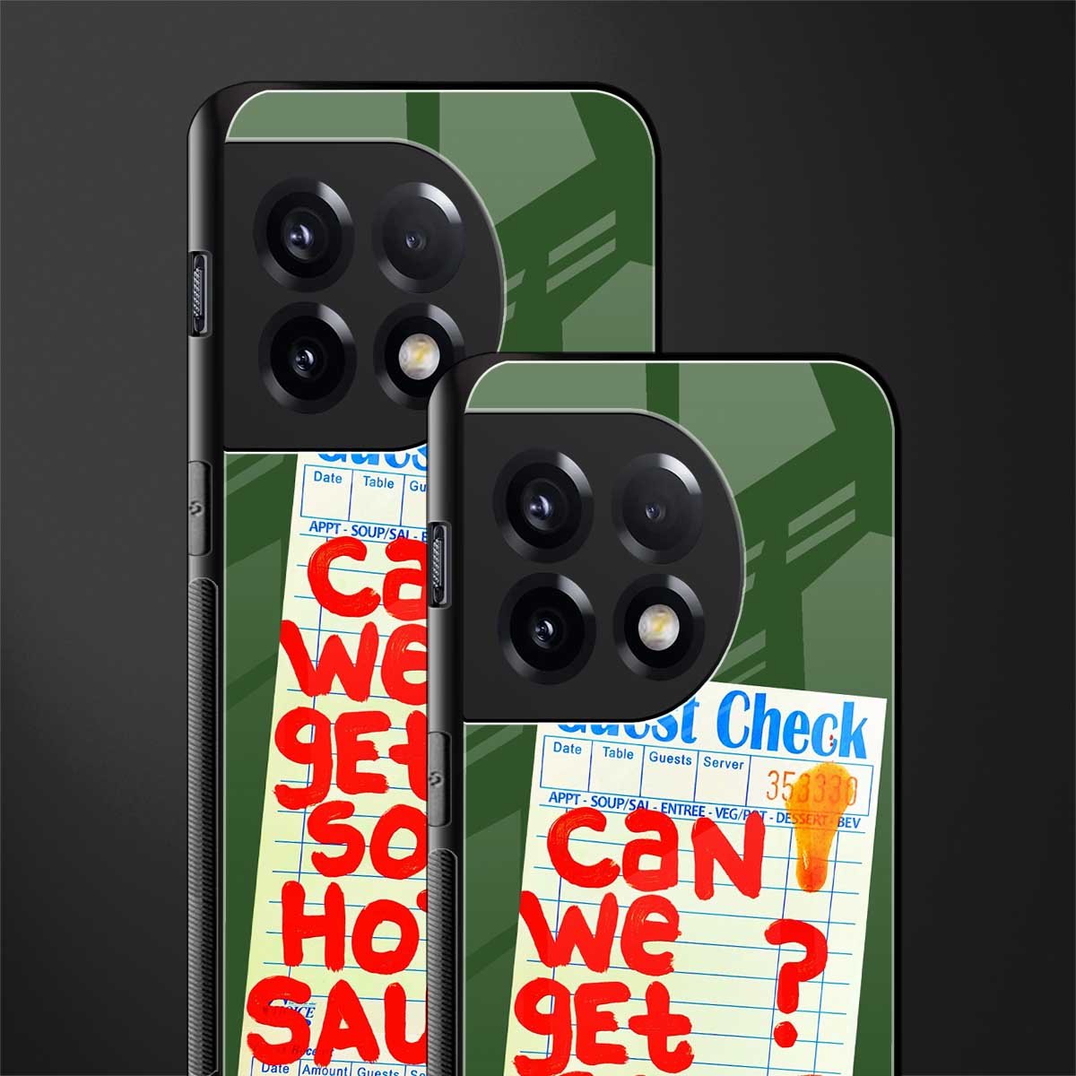 hot sauce back phone cover | glass case for oneplus 11r