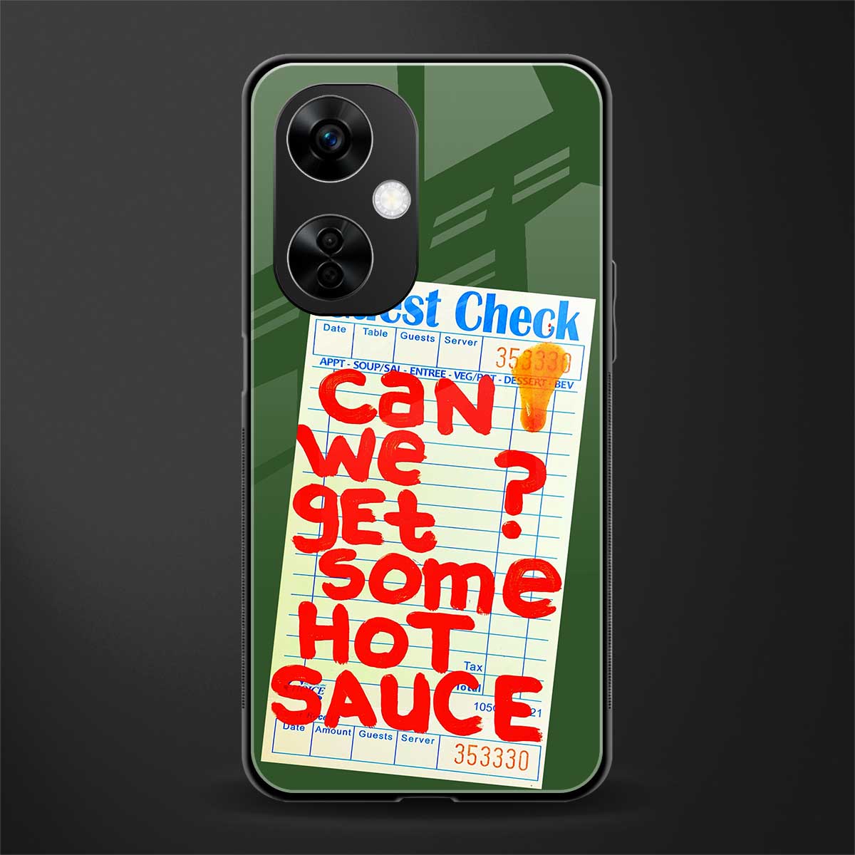 hot sauce back phone cover | glass case for oneplus nord ce 3 lite