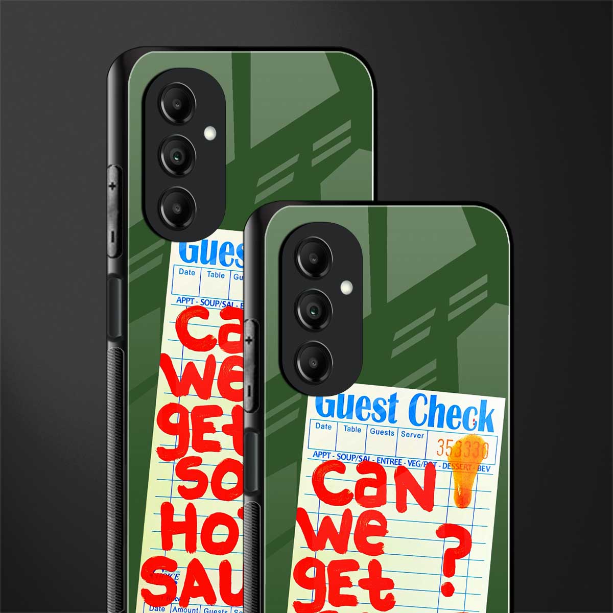 hot sauce back phone cover | glass case for samsung galaxy a14 5g