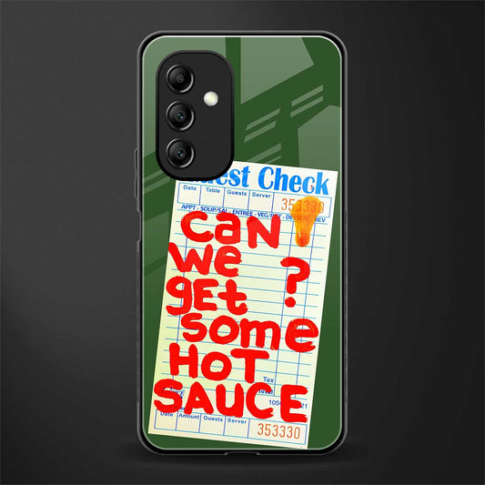 hot sauce back phone cover | glass case for samsung galaxy a14 5g