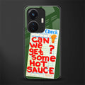 hot sauce back phone cover | glass case for vivo t1 44w 4g