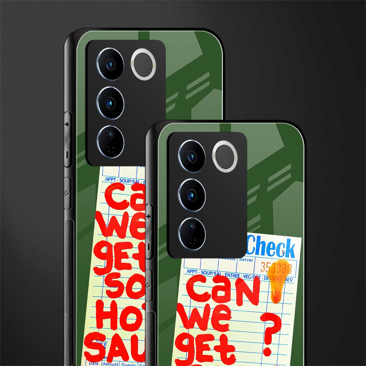 hot sauce back phone cover | glass case for vivo v27 pro 5g