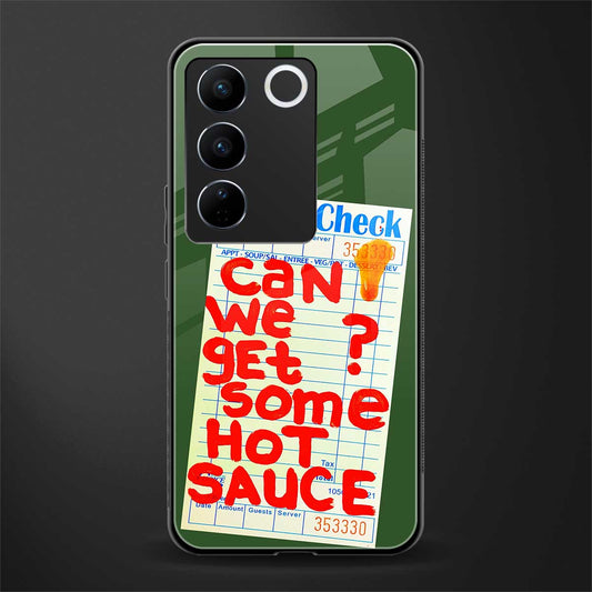 hot sauce back phone cover | glass case for vivo v27 pro 5g