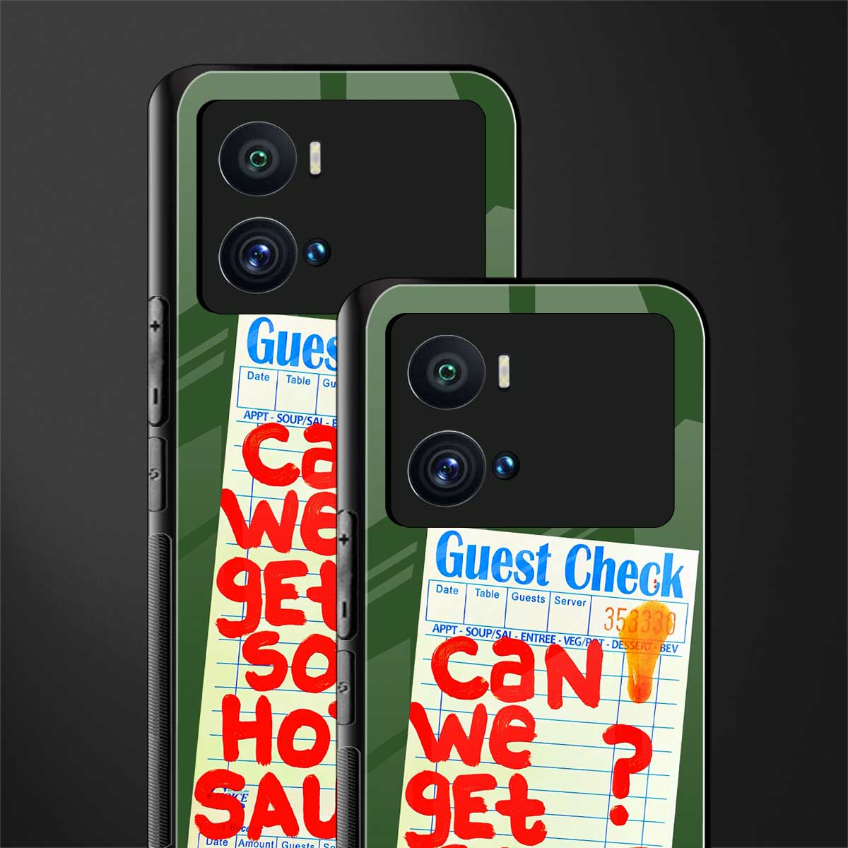 hot sauce back phone cover | glass case for iQOO 9 Pro