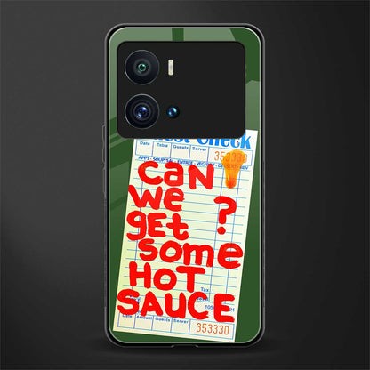 hot sauce back phone cover | glass case for iQOO 9 Pro