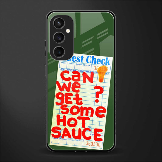 hot sauce back phone cover | glass case for samsung galaxy s23 fe 5g