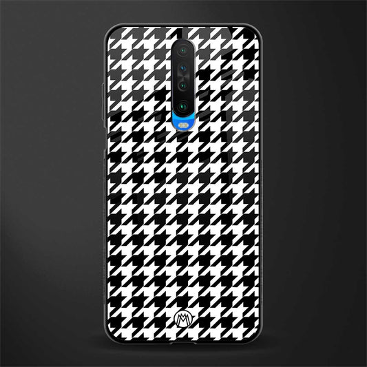 houndstooth classic glass case for poco x2 image