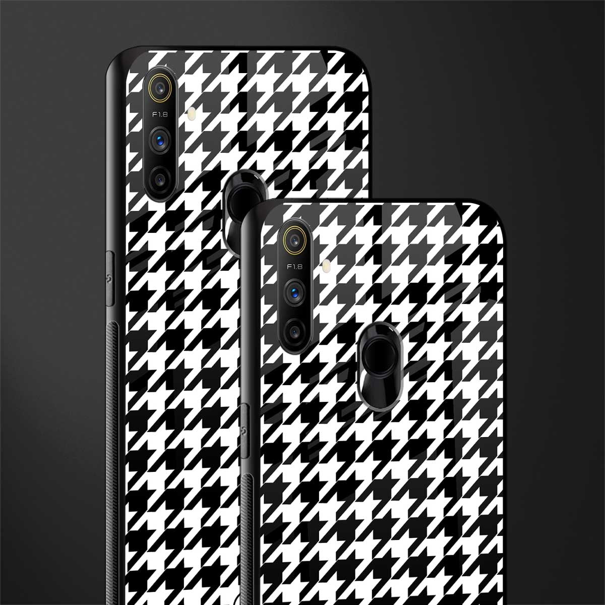 houndstooth classic glass case for realme narzo 10a image-2