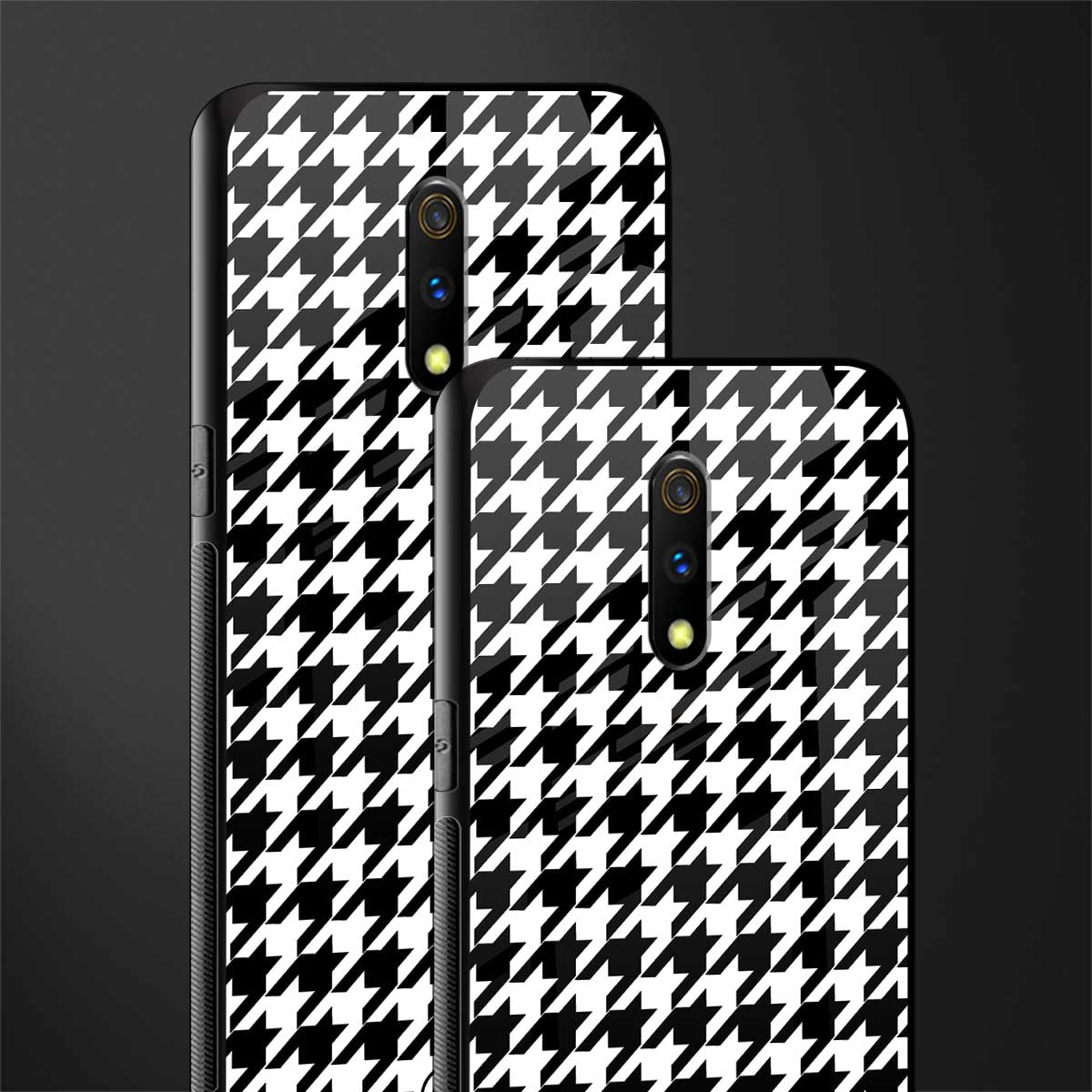 houndstooth classic glass case for realme x image-2