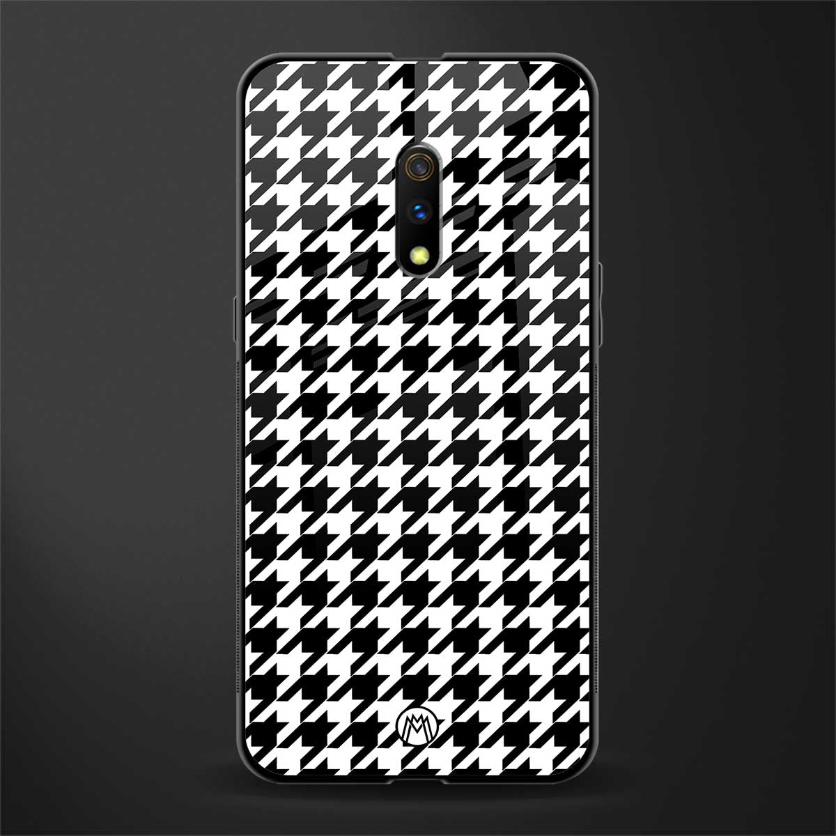 houndstooth classic glass case for realme x image