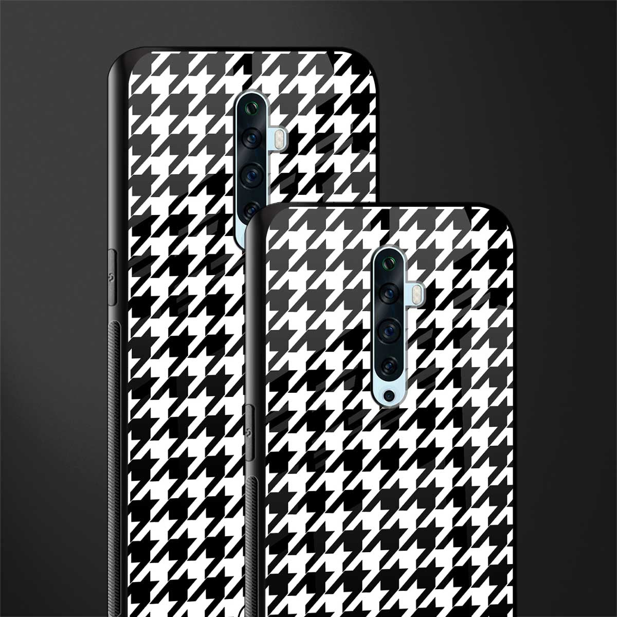 houndstooth classic glass case for oppo reno 2f image-2