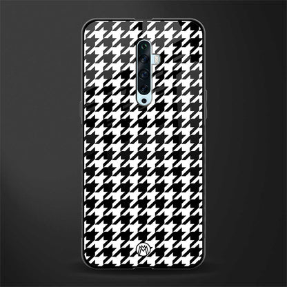 houndstooth classic glass case for oppo reno 2f image