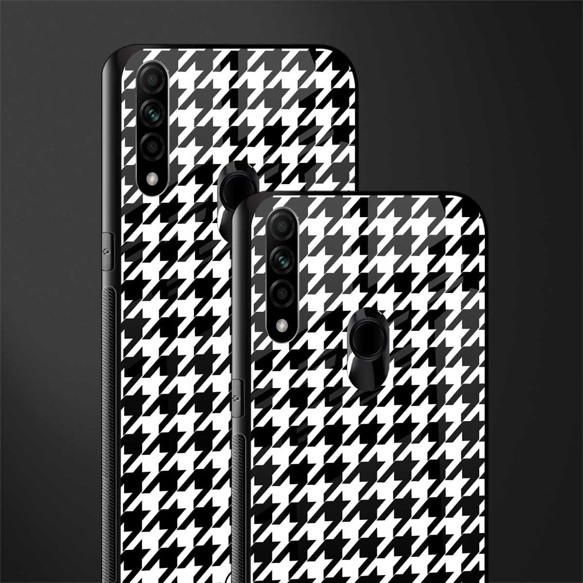 houndstooth classic glass case for oppo a31 image-2