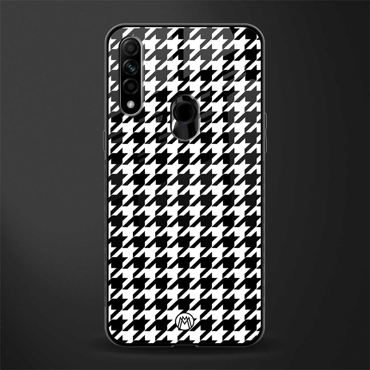 houndstooth classic glass case for oppo a31 image