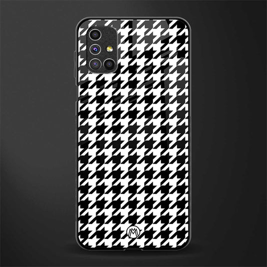 houndstooth classic glass case for samsung galaxy m31s image