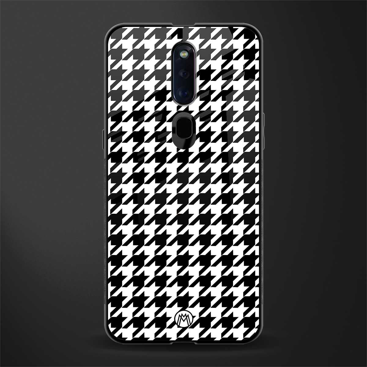 houndstooth classic glass case for oppo f11 pro image