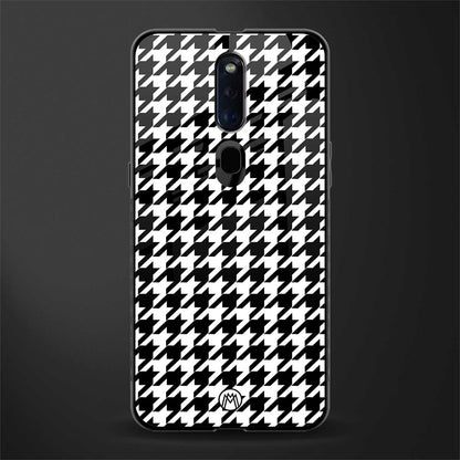 houndstooth classic glass case for oppo f11 pro image