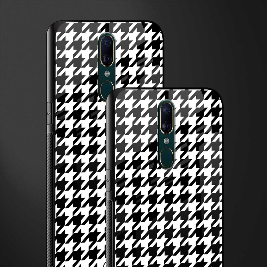 houndstooth classic glass case for oppo f11 image-2