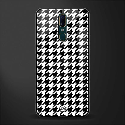 houndstooth classic glass case for oppo a9 image