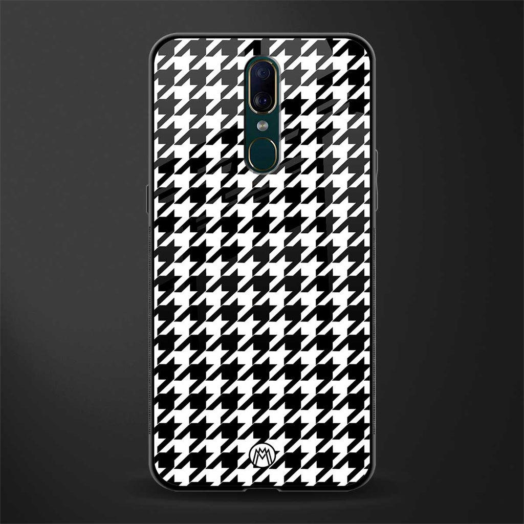 houndstooth classic glass case for oppo f11 image
