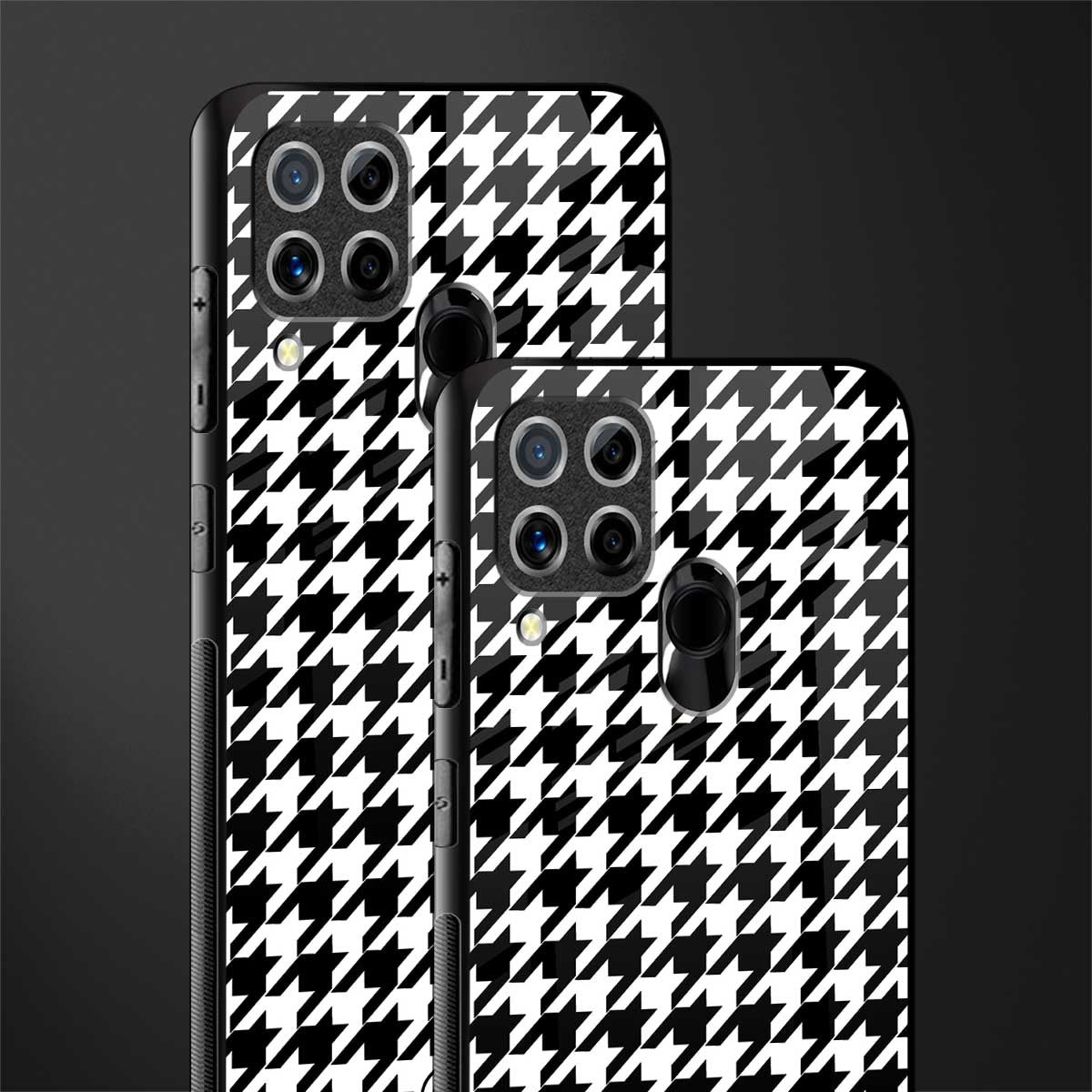 houndstooth classic glass case for realme c15 image-2