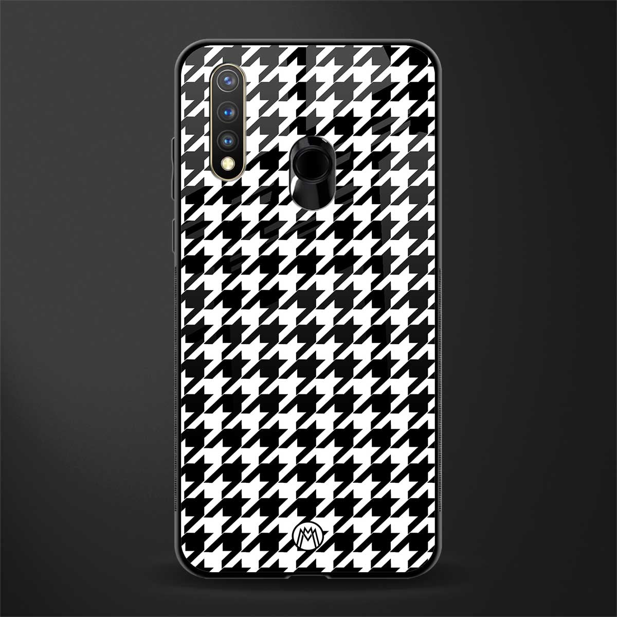 houndstooth classic glass case for vivo u20 image